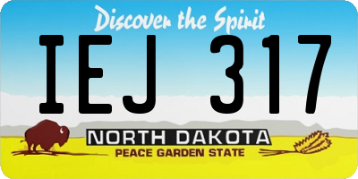 ND license plate IEJ317
