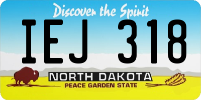 ND license plate IEJ318