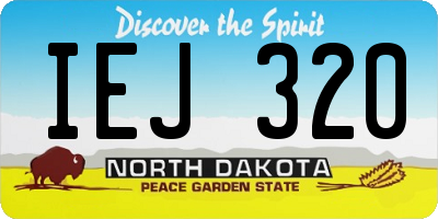ND license plate IEJ320