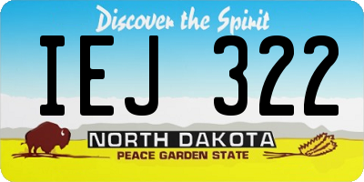 ND license plate IEJ322