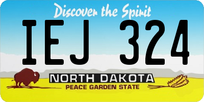 ND license plate IEJ324
