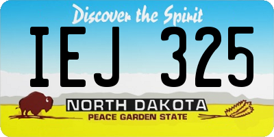 ND license plate IEJ325