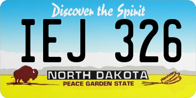 ND license plate IEJ326