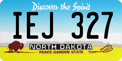 ND license plate IEJ327