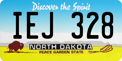 ND license plate IEJ328