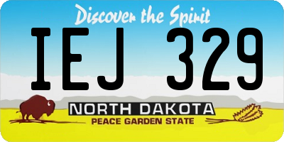 ND license plate IEJ329