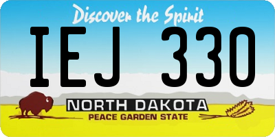 ND license plate IEJ330