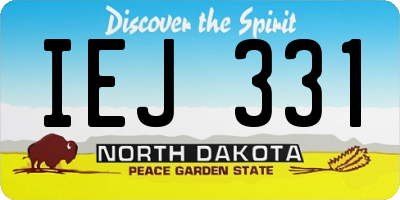 ND license plate IEJ331