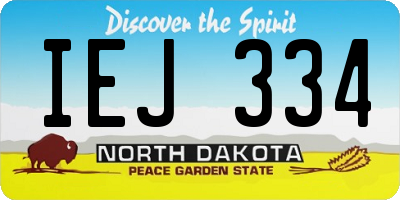 ND license plate IEJ334