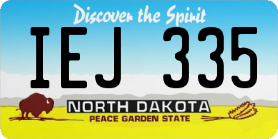 ND license plate IEJ335