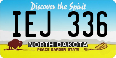 ND license plate IEJ336