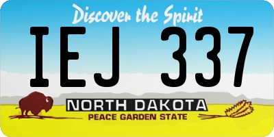 ND license plate IEJ337