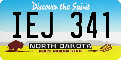 ND license plate IEJ341