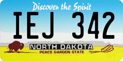 ND license plate IEJ342