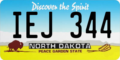 ND license plate IEJ344