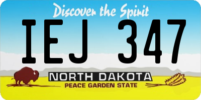ND license plate IEJ347