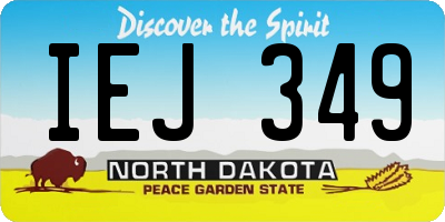 ND license plate IEJ349