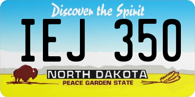 ND license plate IEJ350