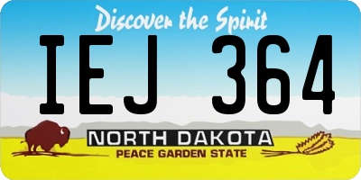 ND license plate IEJ364