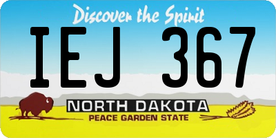 ND license plate IEJ367