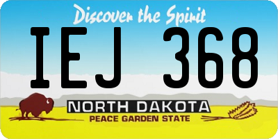 ND license plate IEJ368