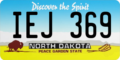 ND license plate IEJ369