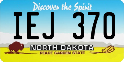 ND license plate IEJ370
