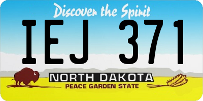 ND license plate IEJ371