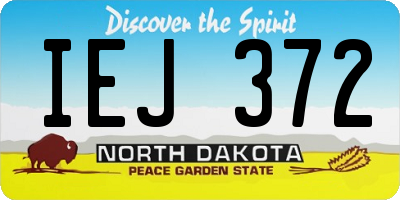 ND license plate IEJ372