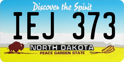 ND license plate IEJ373