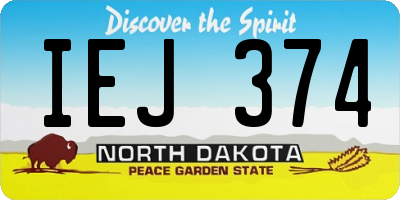 ND license plate IEJ374