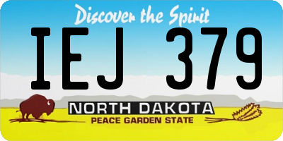 ND license plate IEJ379
