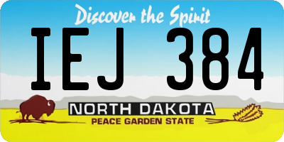 ND license plate IEJ384