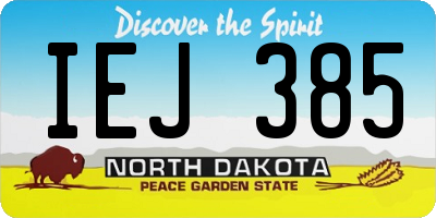 ND license plate IEJ385