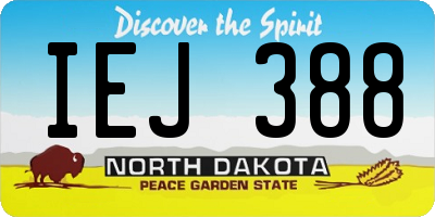 ND license plate IEJ388