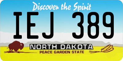 ND license plate IEJ389