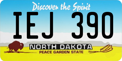 ND license plate IEJ390