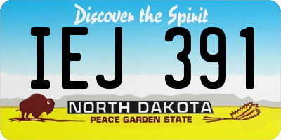 ND license plate IEJ391