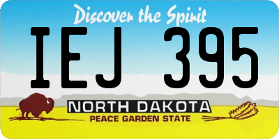 ND license plate IEJ395