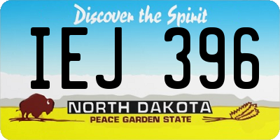 ND license plate IEJ396