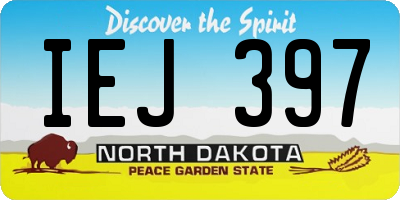ND license plate IEJ397
