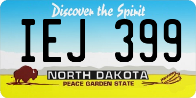 ND license plate IEJ399