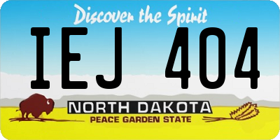 ND license plate IEJ404