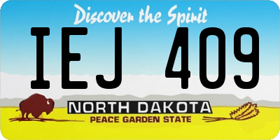 ND license plate IEJ409