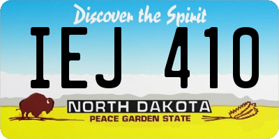 ND license plate IEJ410