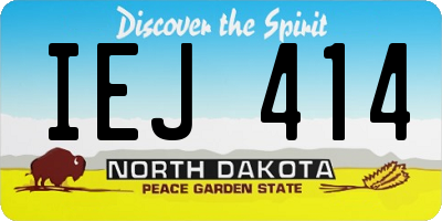 ND license plate IEJ414