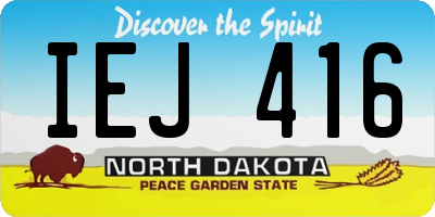 ND license plate IEJ416