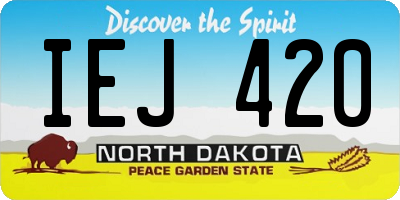 ND license plate IEJ420
