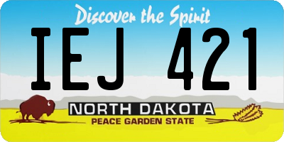 ND license plate IEJ421