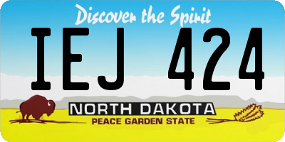 ND license plate IEJ424